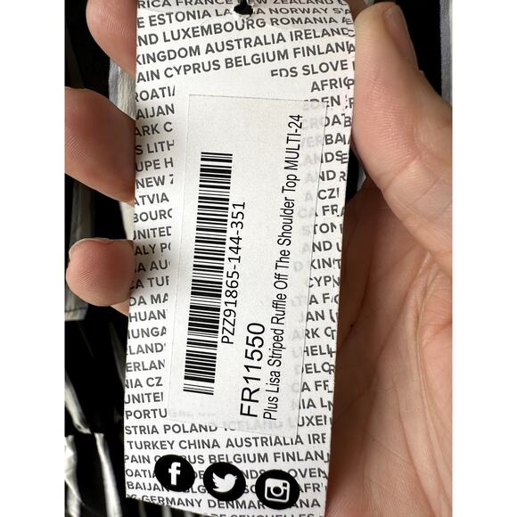 NWT Boohoo Plus Off the Shoulder Lisa Babydoll Tunic Blouse Sz 20 Cottagecore - Picture 5 of 6